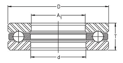 Упорный шариковый подшипник 51100