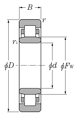 Роликовый цилиндрический подшипник NU 317