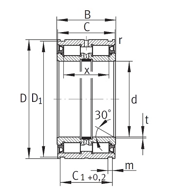 Двухрядный роликовый подшипник SL04 5012 PP