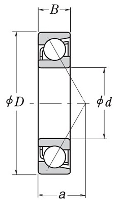 Однорядный шариковый подшипник 7204 BEAT85