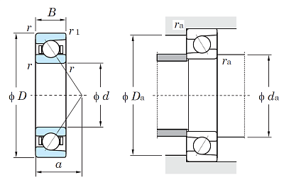 Однорядный шариковый подшипник 7006 FY (46106 Л)
