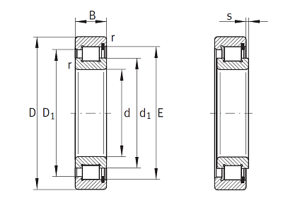 Однорядный роликовый подшипник SL18 3009 A XL