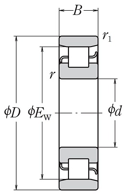 Роликовый цилиндрический подшипник N 314 W C3