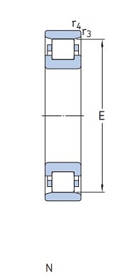 Роликовый цилиндрический подшипник N 311 ECM/P63