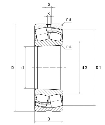 Сферический роликовый подшипник 23222 EAKW33