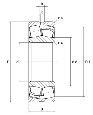 Сферический роликовый подшипник 23222 EAW33