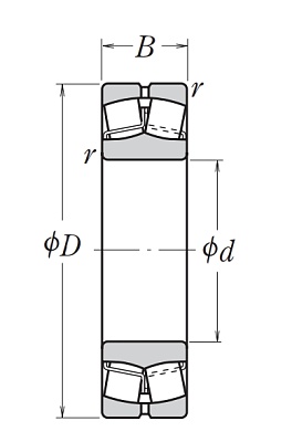 Сферический роликовый подшипник 22228 CAMKE4C3S11