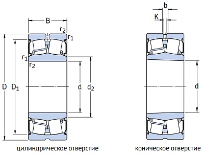 Подшипник WS 22211 E1 XL K 2RSR (BS2-2211 E1 K 2RSR)