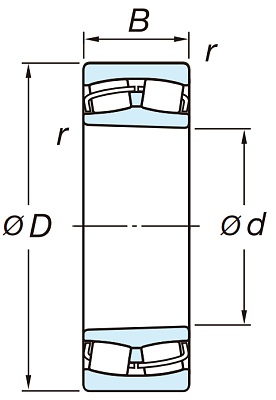 Сферический роликовый подшипник 22217 RZKW33