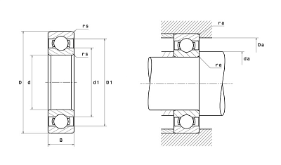 Высокотемпературный подшипник 6008 F604