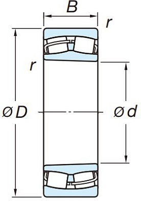 Сферический роликовый подшипник 22224 RZKW33 C3