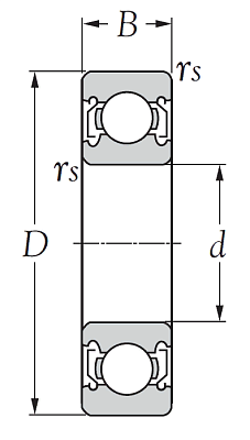 Дюймовый подшипник R 6 ZZM C3