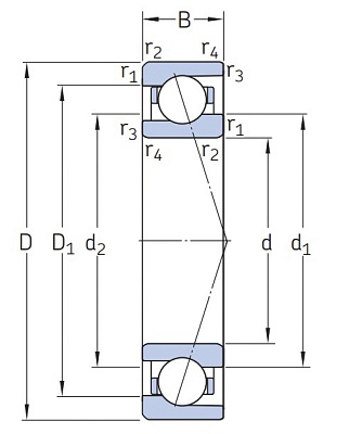 Сверхточный подшипник 71908 CDGA/P4A
