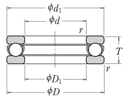 Упорный шариковый подшипник 51306 P6