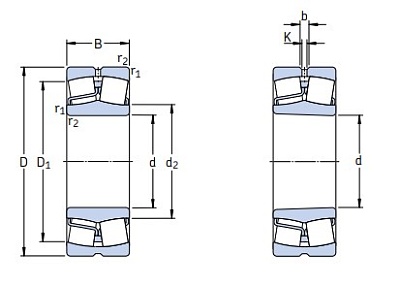 Сферический роликовый подшипник 22217 E/C3