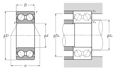 Двухрядный шариковый подшипник 5206 S