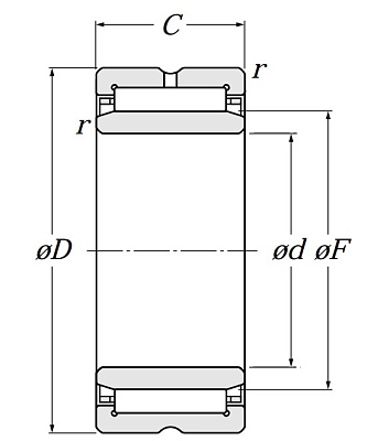 Игольчатый подшипник NA 5904