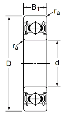 Дюймовый подшипник R 10 DDU CM