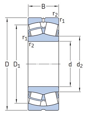 Сферический роликовый подшипник BS2-2211-2RS/VT143