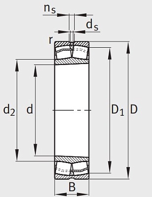 Сферический роликовый подшипник 22211 E1 XL K C3