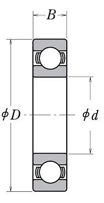 Однорядный шариковый подшипник 6314 C3 E