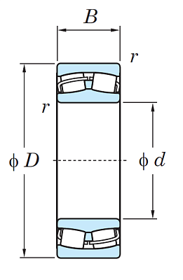 Сферический роликовый подшипник 22212 RH/RHRW33