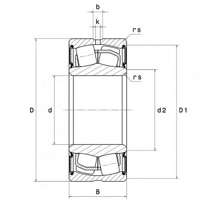 Сферический роликовый подшипник 23222-E1A-XL-M-C3