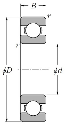 Однорядный шариковый подшипник TS2-6212 ALBA-GLBACS56PX6V25