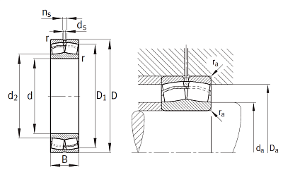Сферический роликовый подшипник 22211 E1 XL