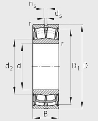 Подшипник WS 22210 E1 XL 2RSR (BS2-2210 E1 2RSR)